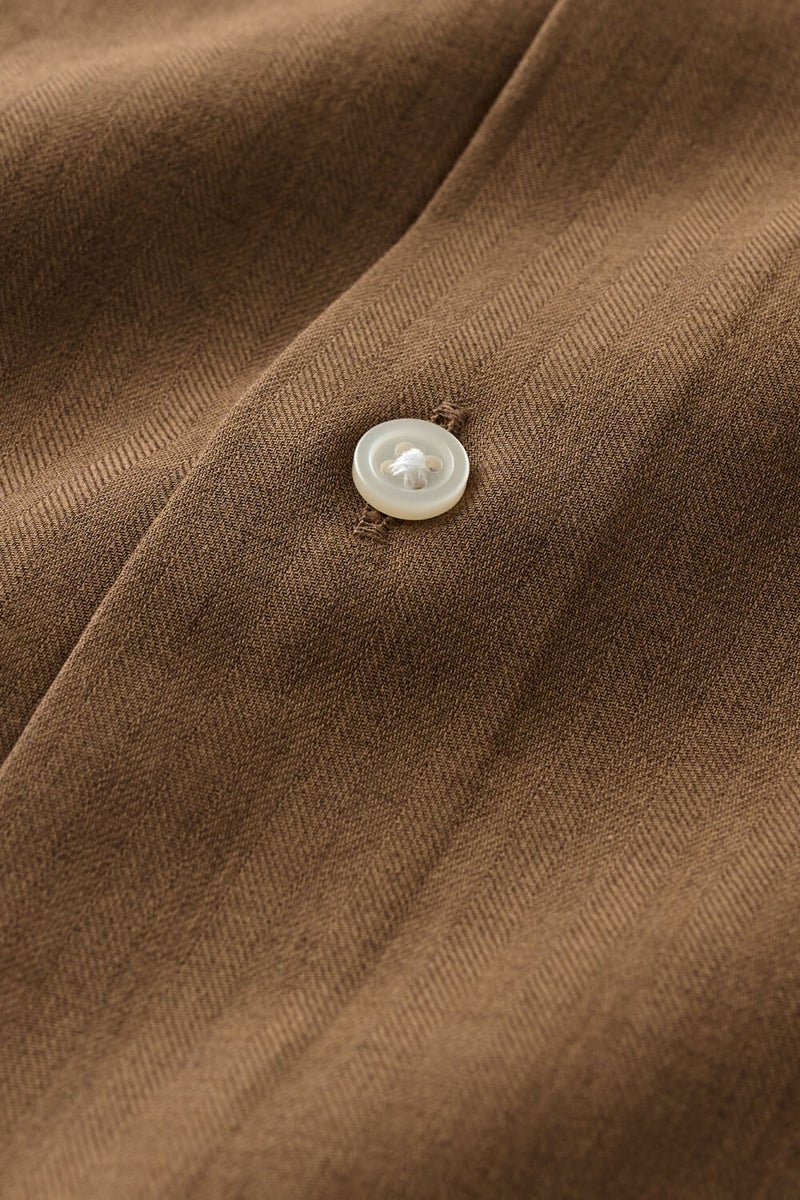 ワイシャツ 8063-X09E-BROWN-生地