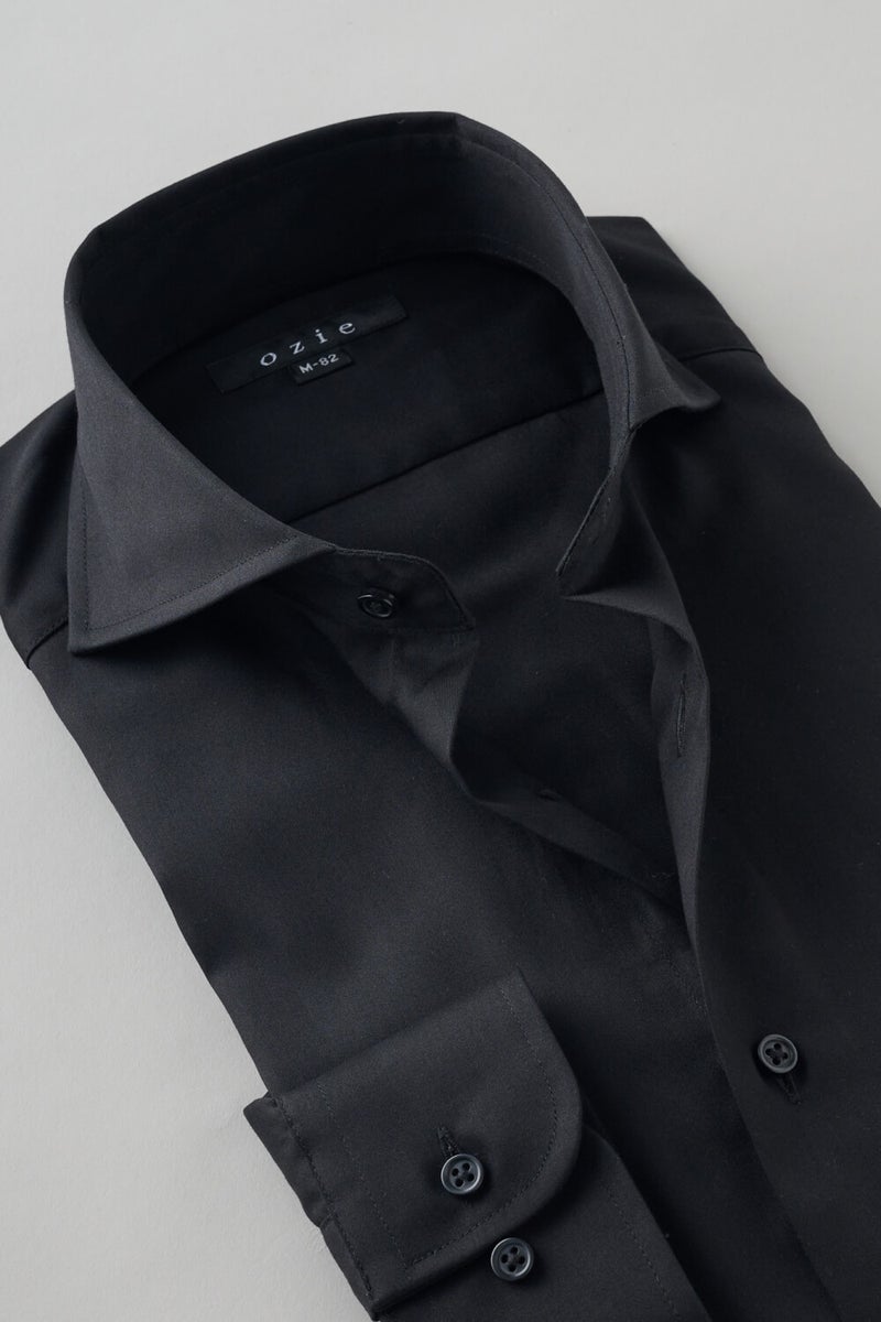 ワイシャツ 8070-X09C-BLACK-衿2